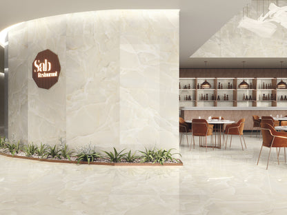 Marmorlook Fliser Onyx Beige