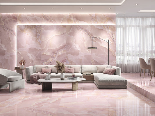 Marmorlook Fliser Onyx Rose
