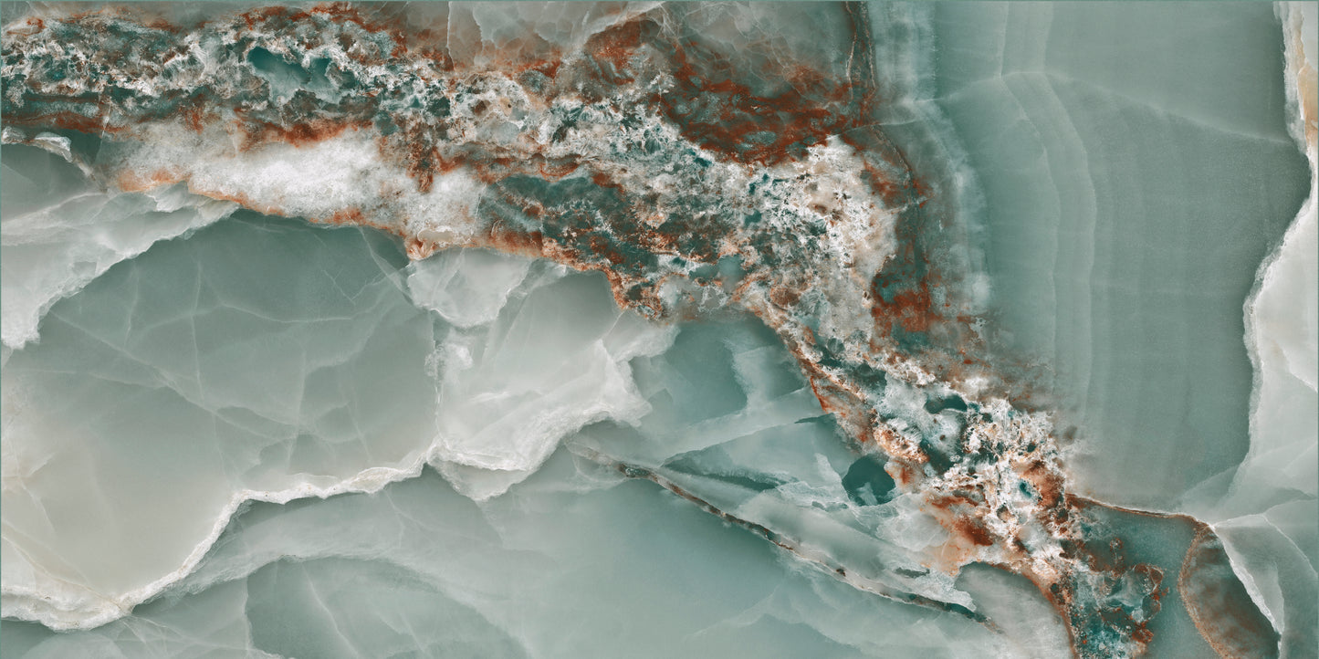 Marmorlook Fliser Onyx Turquoise
