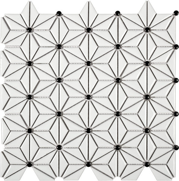 Vægfliser Mosaik Tokyo White