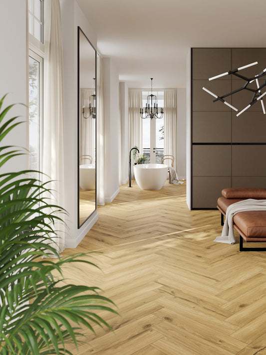 SPC Vinyl Klik Gulv Sildeben Honey Oak