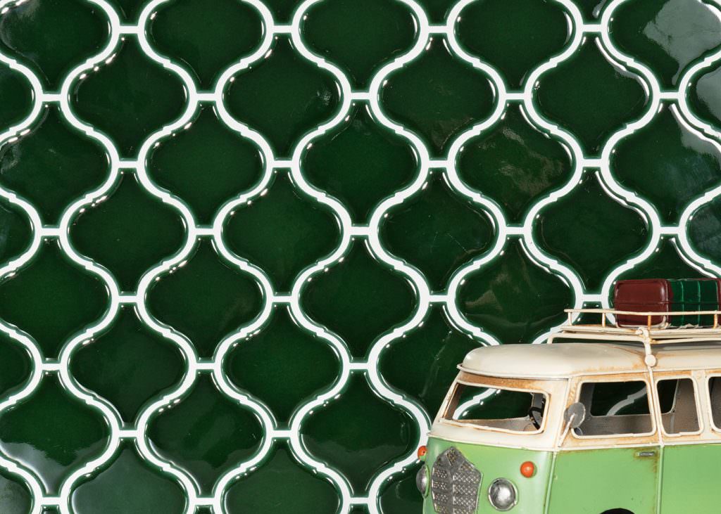 Vægfliser Mosaik Flame Green