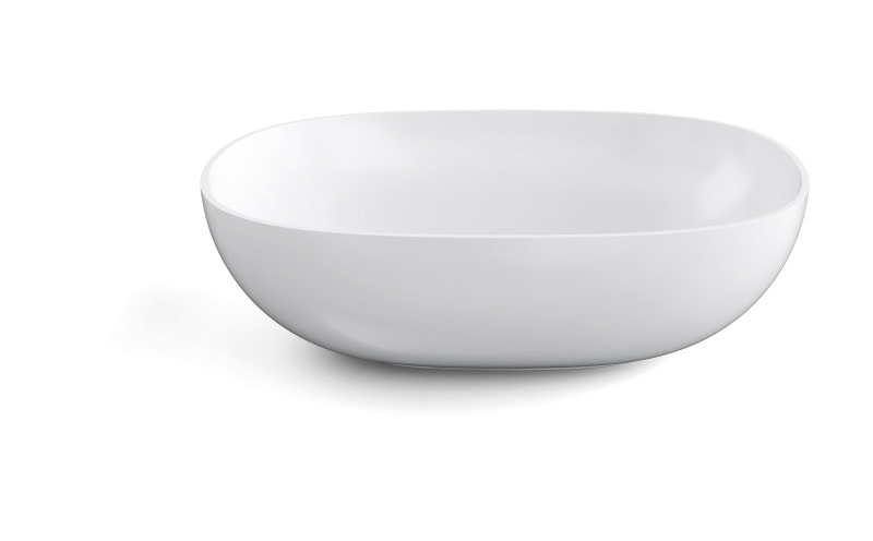 Cassøe Oval porcelænsvask – hvid