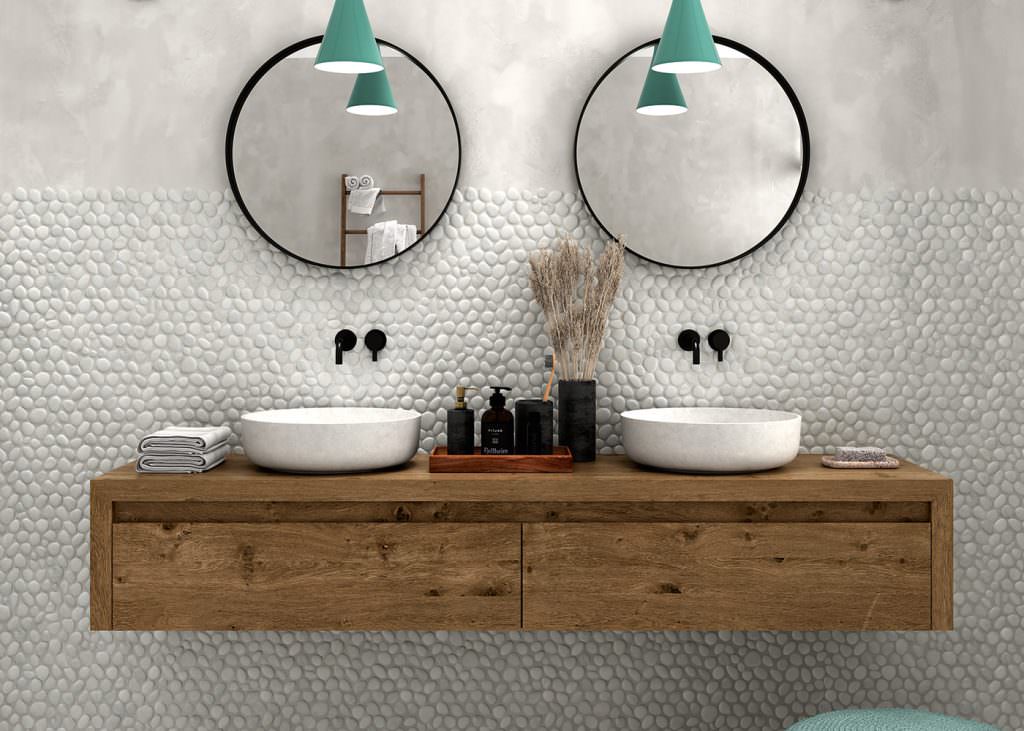 Vægfliser Mosaik Perla Level White