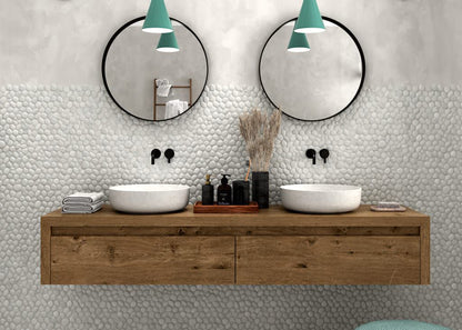 Vægfliser Mosaik Perla Level White