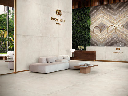 Betonlook Fliser Hook Almond