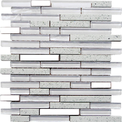 Vægfliser Mosaik Quartz White