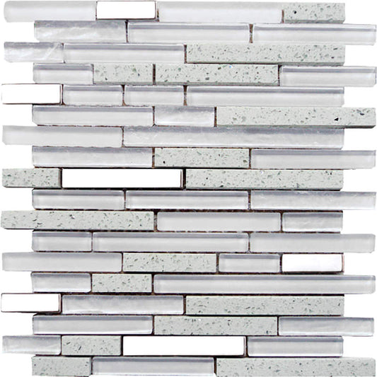 Vægfliser Mosaik Quartz White
