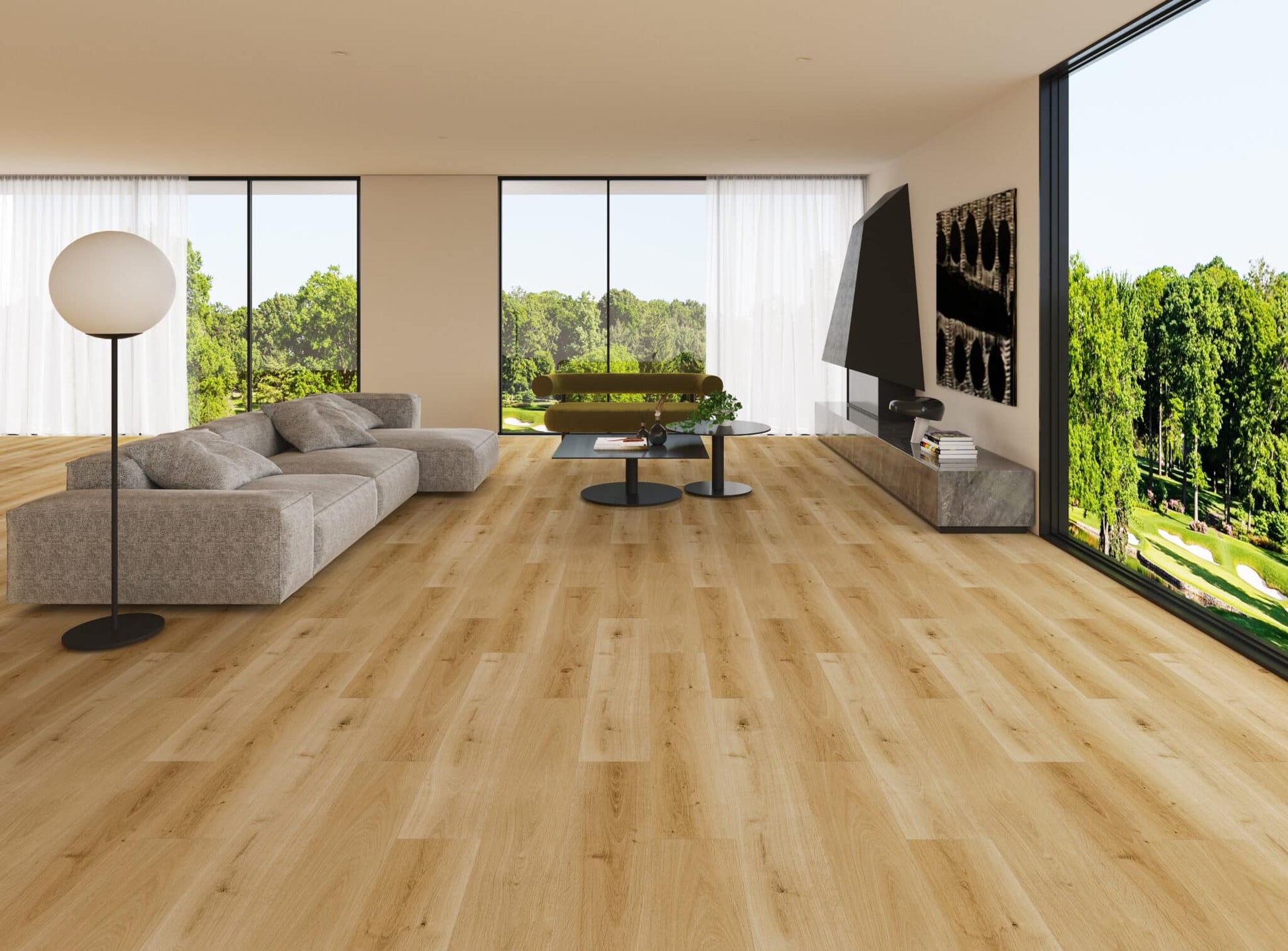 LVT Unika Plank M. Korkbagside Lys Natur Vinyl Gulv