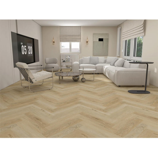 LVT Elite Vinyl Klik Med Kork - Sildeben Lys Eg 337