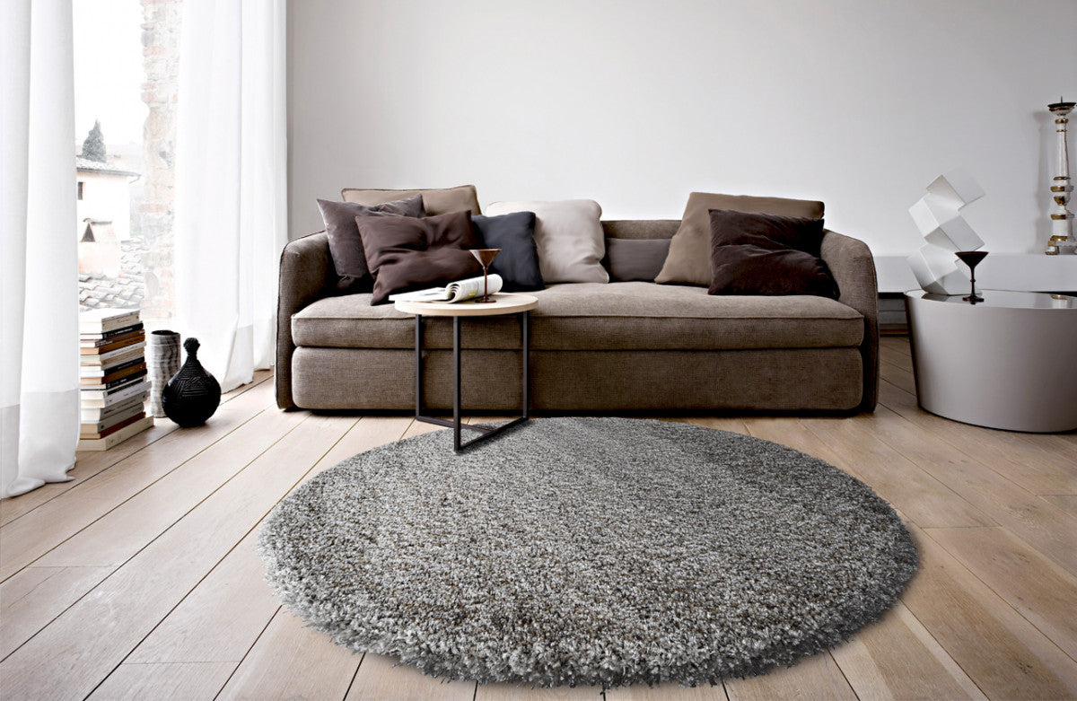 Gulv Tæppe Starlight Antracit Rund