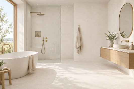 Betonlook Fliser Compact White