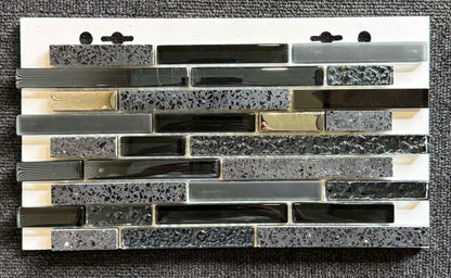 Vægfliser Mosaik Quartz Black
