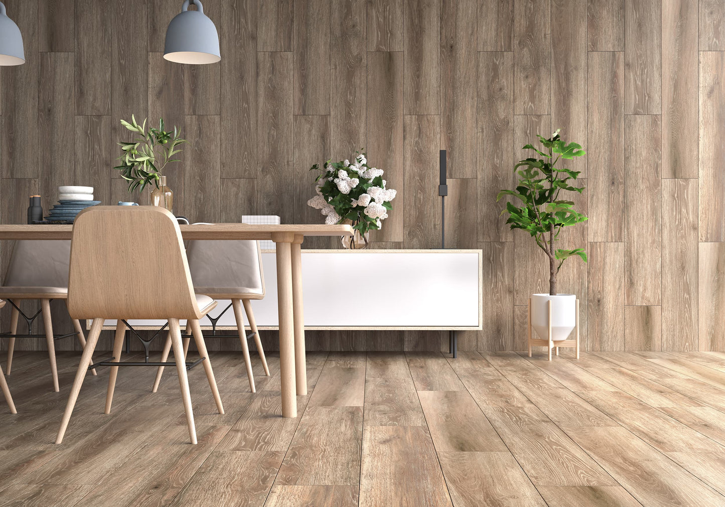 Trælook Fliser Borneo Taupe