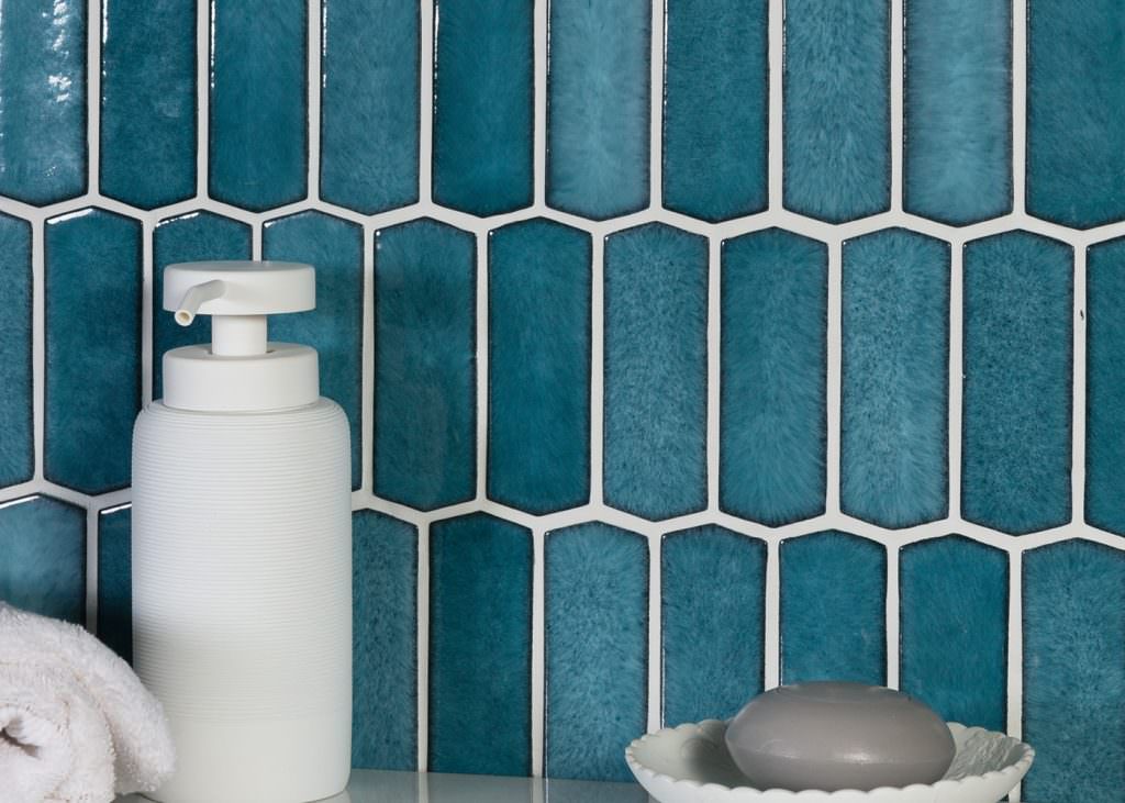 Vægfliser Mosaik Silk Blue