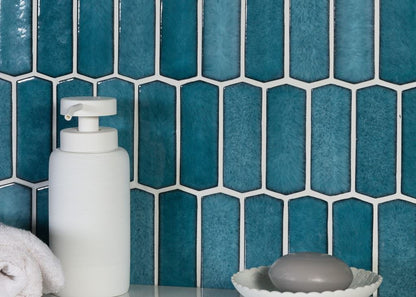Vægfliser Mosaik Silk Blue