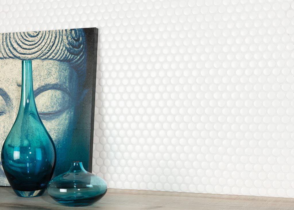 Vægfliser Mosaik Penny White
