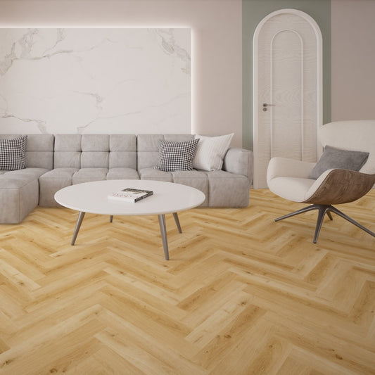 LVT Elite Vinyl Klik Med Kork - Sildeben Lys Natur 185