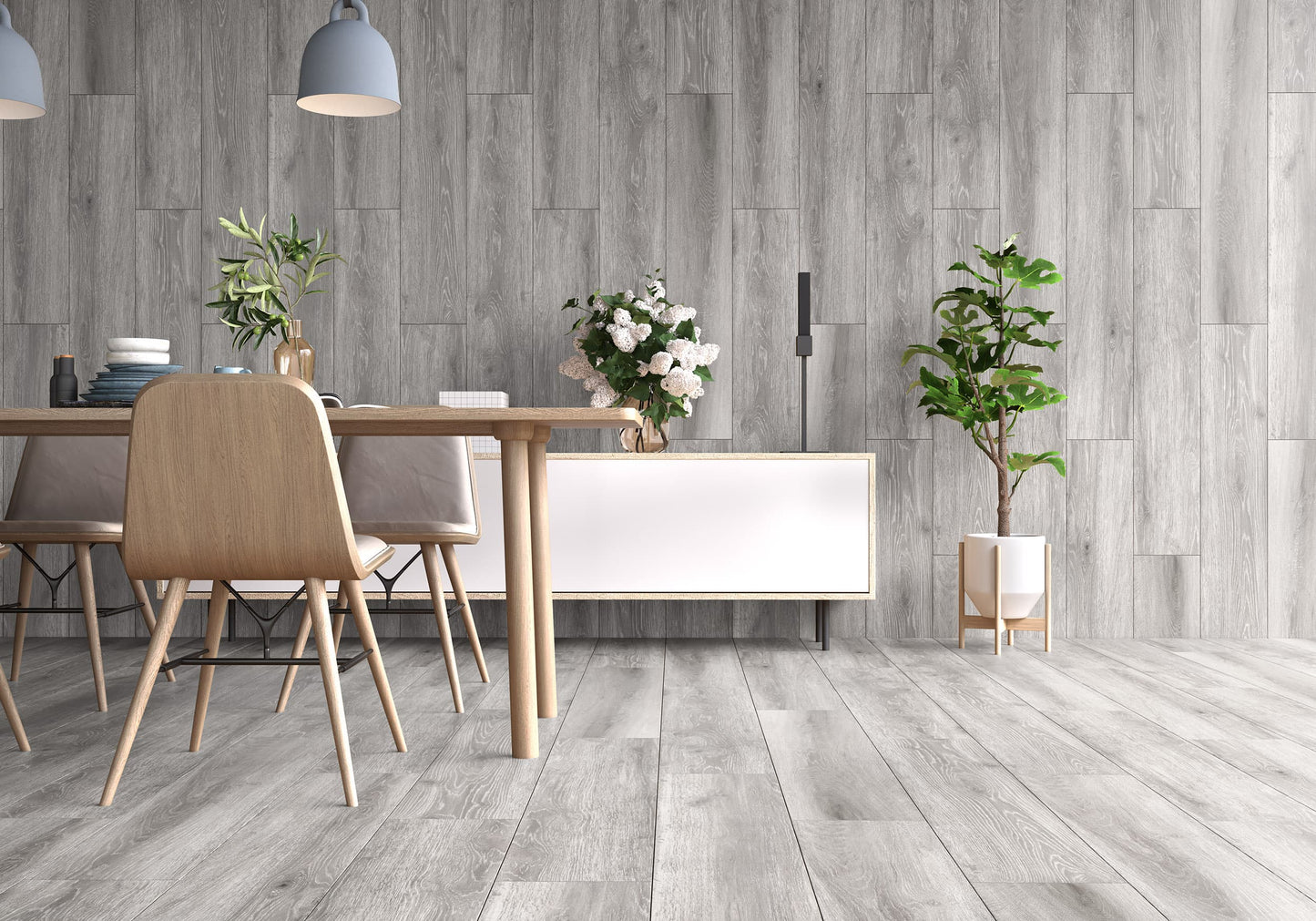 Trælook Fliser Borneo Gris