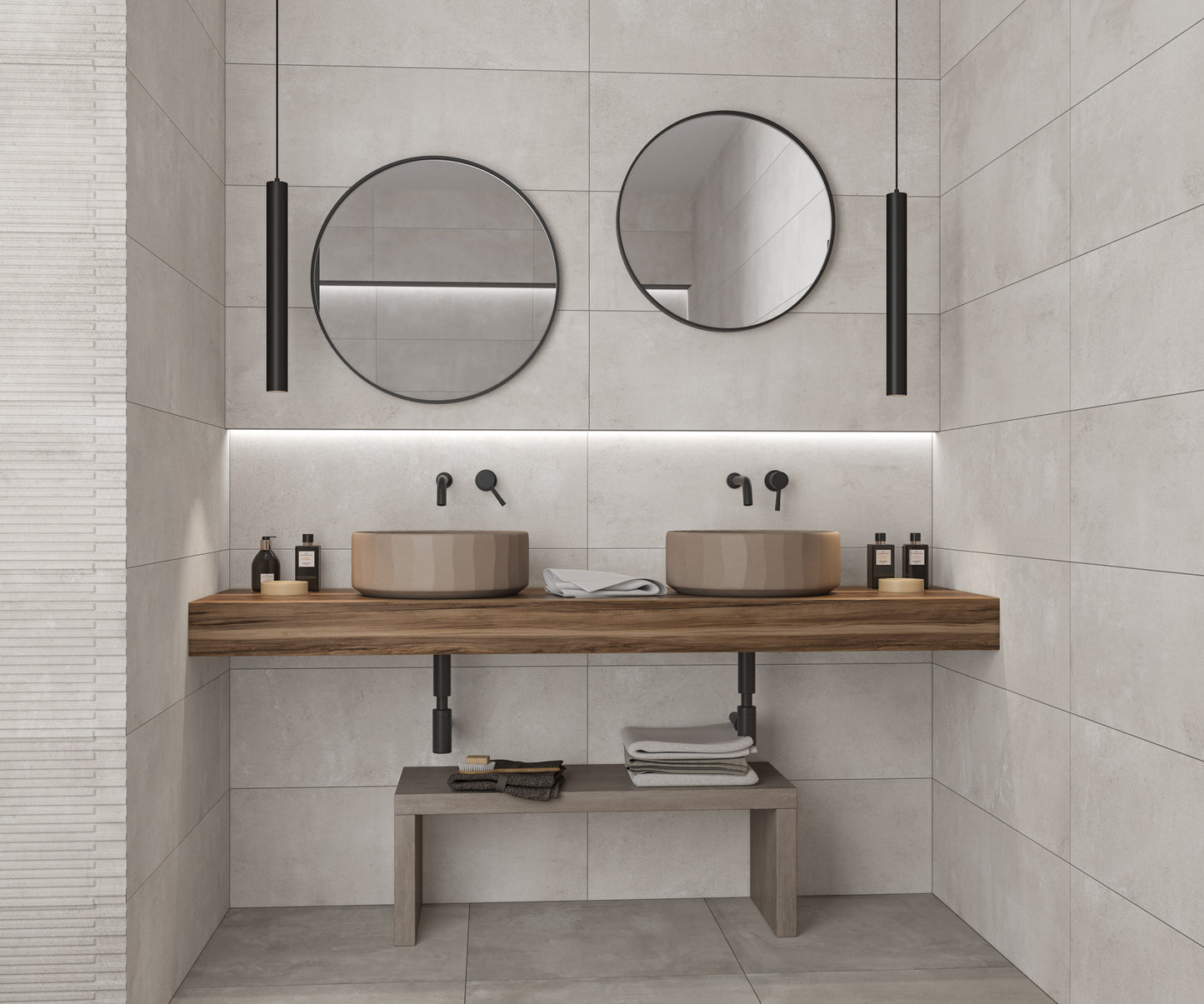 Betonlook Fliser Inedit Blanco