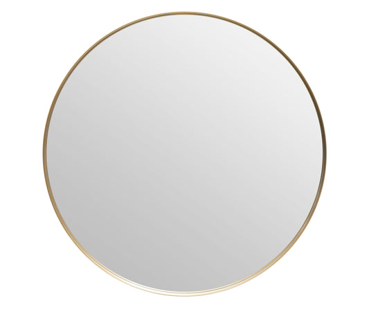 Cassøe Round Spejl Børstet Messing Ramme Ø90