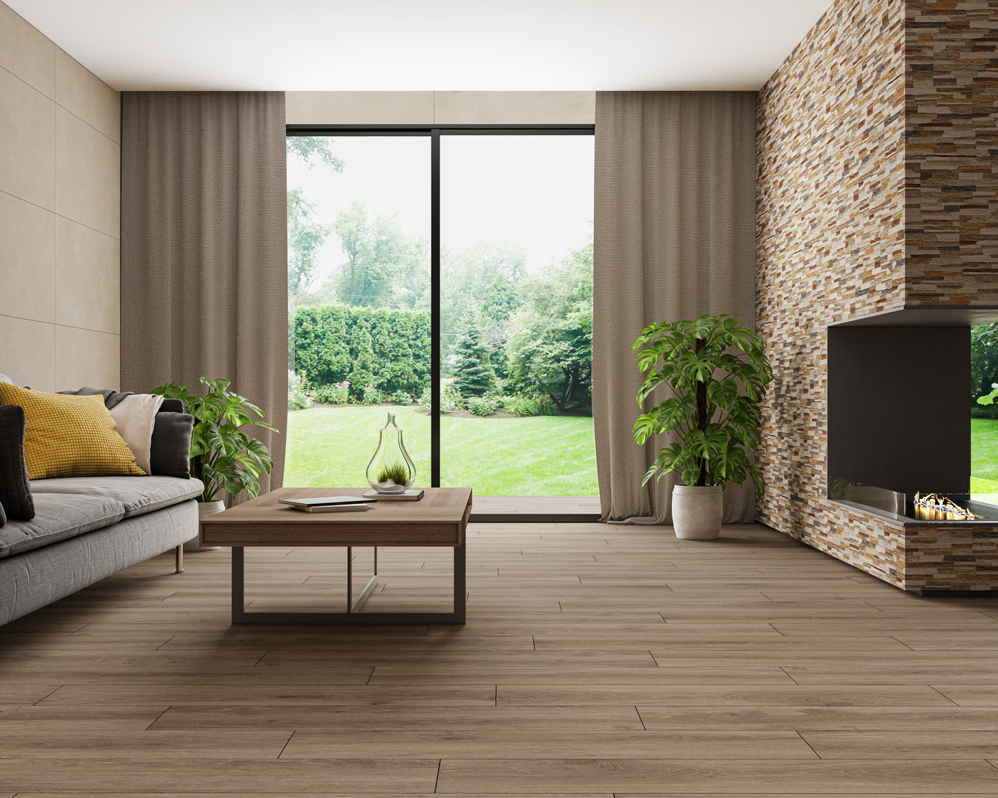 Trælook Fliser Borneo Taupe