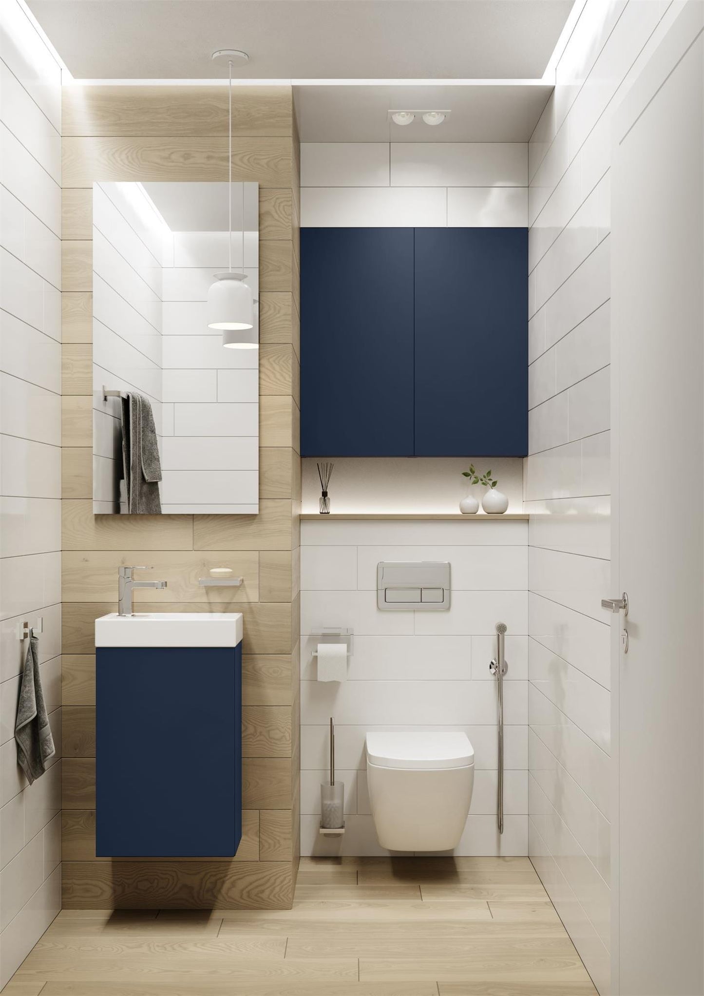 Badeværelsesmøbel Slim med Porcelænsvask