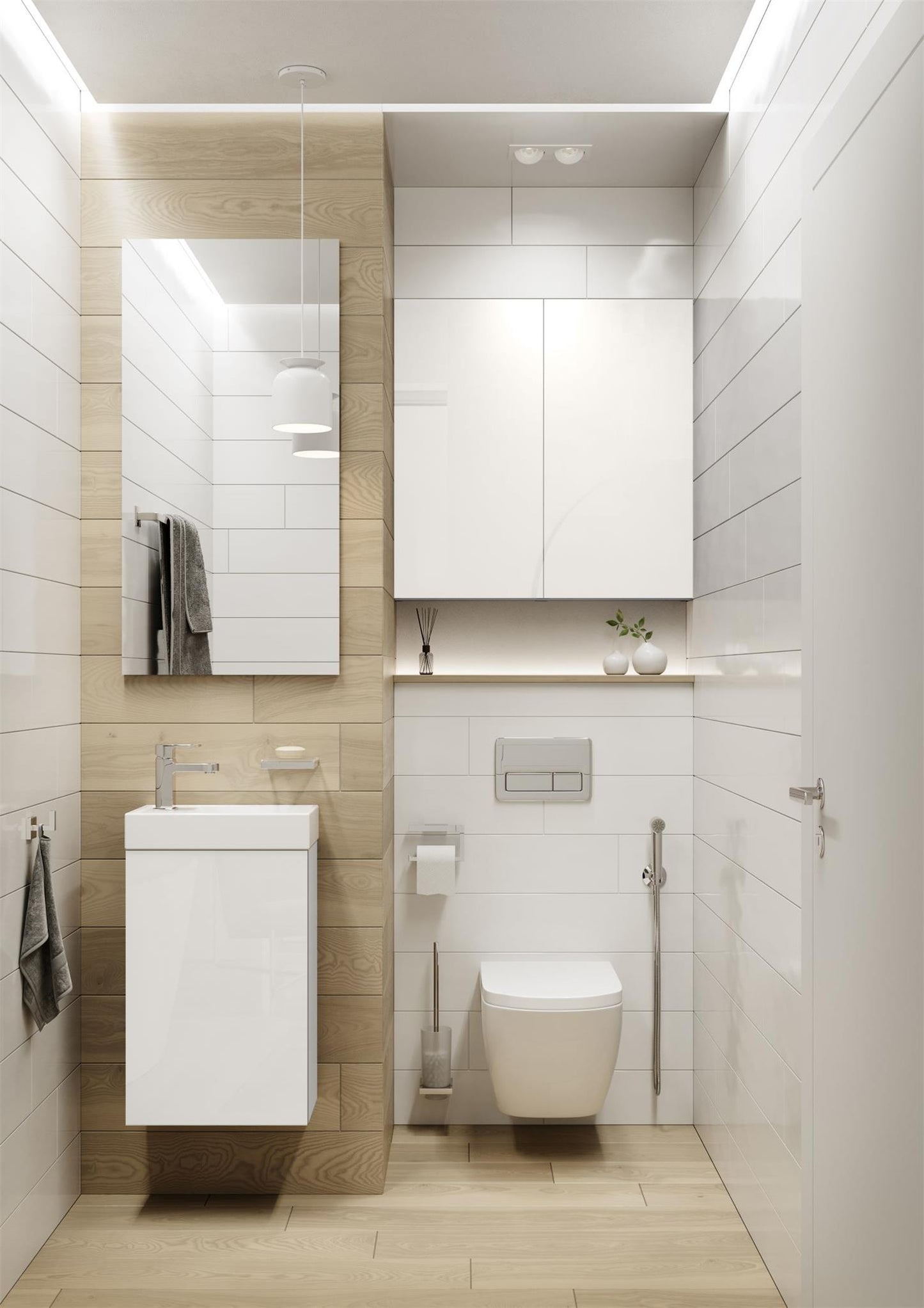 Badeværelsesmøbel Slim med Porcelænsvask