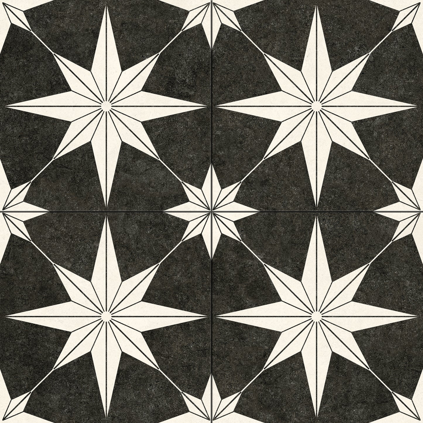 Marokkanske Fliser Star Black N