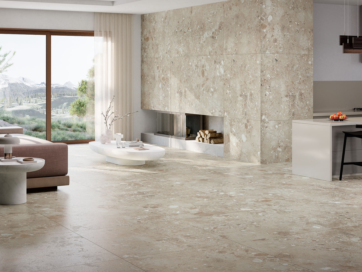 Ura Lys Beige Terrazzo Flise
